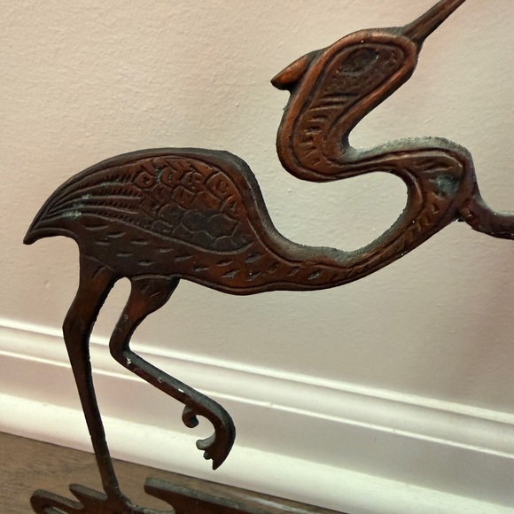 1950s Cranes Bonsai Tree of Life Brass Wall Art - Picture 3 of 6